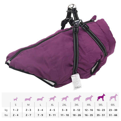 vidaXL Manteau pour chiens avec harnais imperméable réfléchissant 5XL