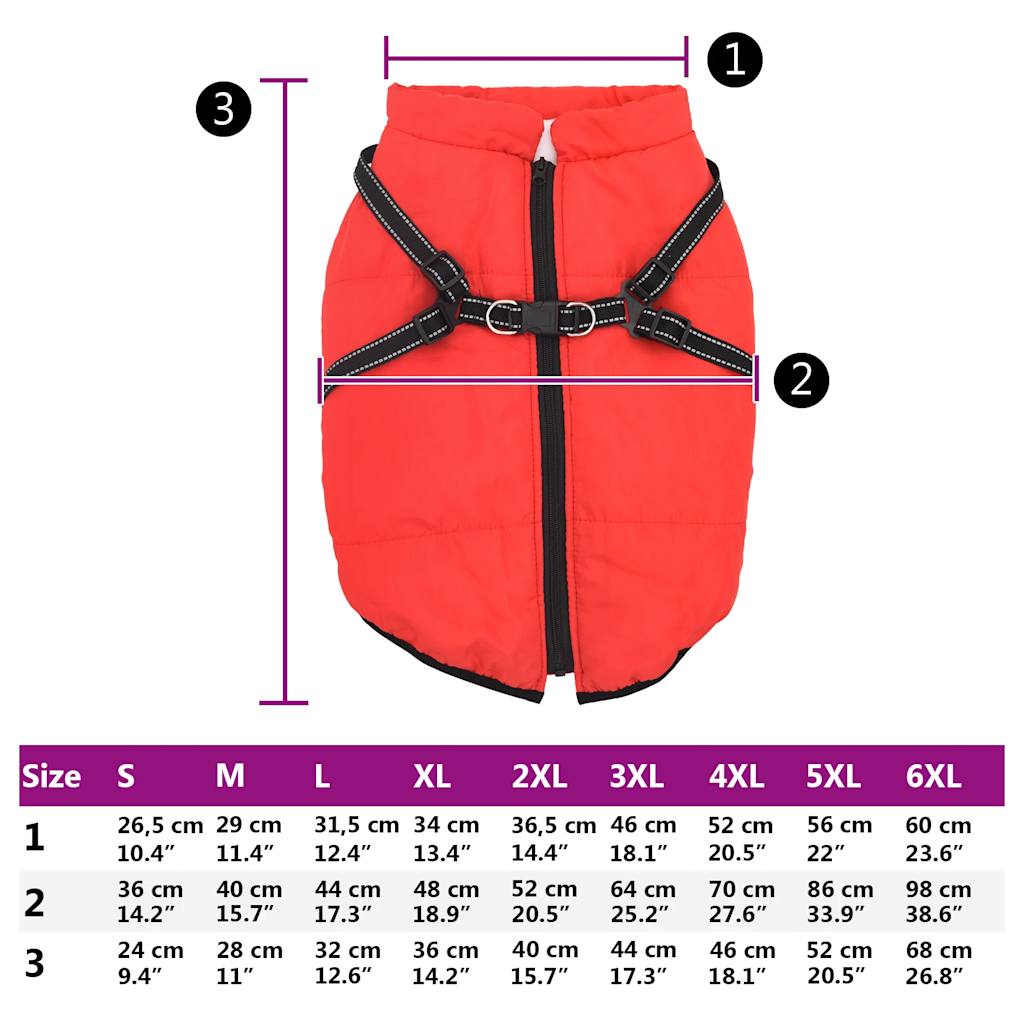 vidaXL Manteau pour chiens avec harnais imperméable réfléchissant 3XL