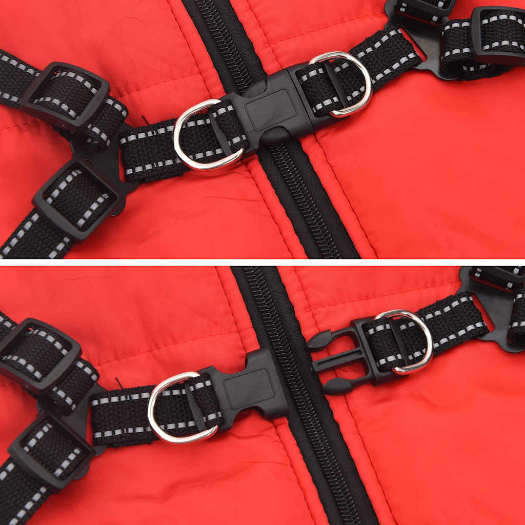 vidaXL Manteau pour chiens avec harnais imperméable réfléchissant 4XL