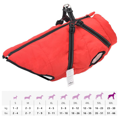 vidaXL Manteau pour chiens avec harnais imperméable réfléchissant 6XL