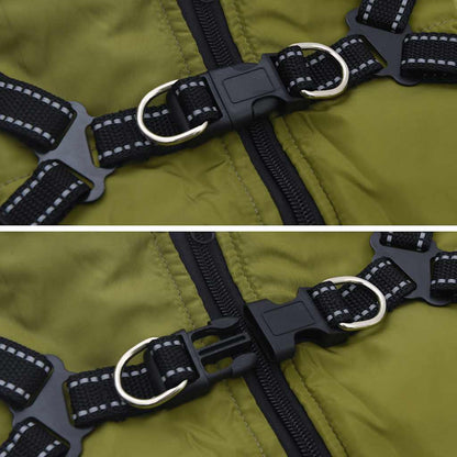 vidaXL Manteau pour chiens avec harnais imperméable réfléchissant XL