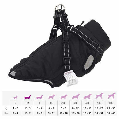 vidaXL Manteau pour chiens avec harnais imperméable réfléchissant M