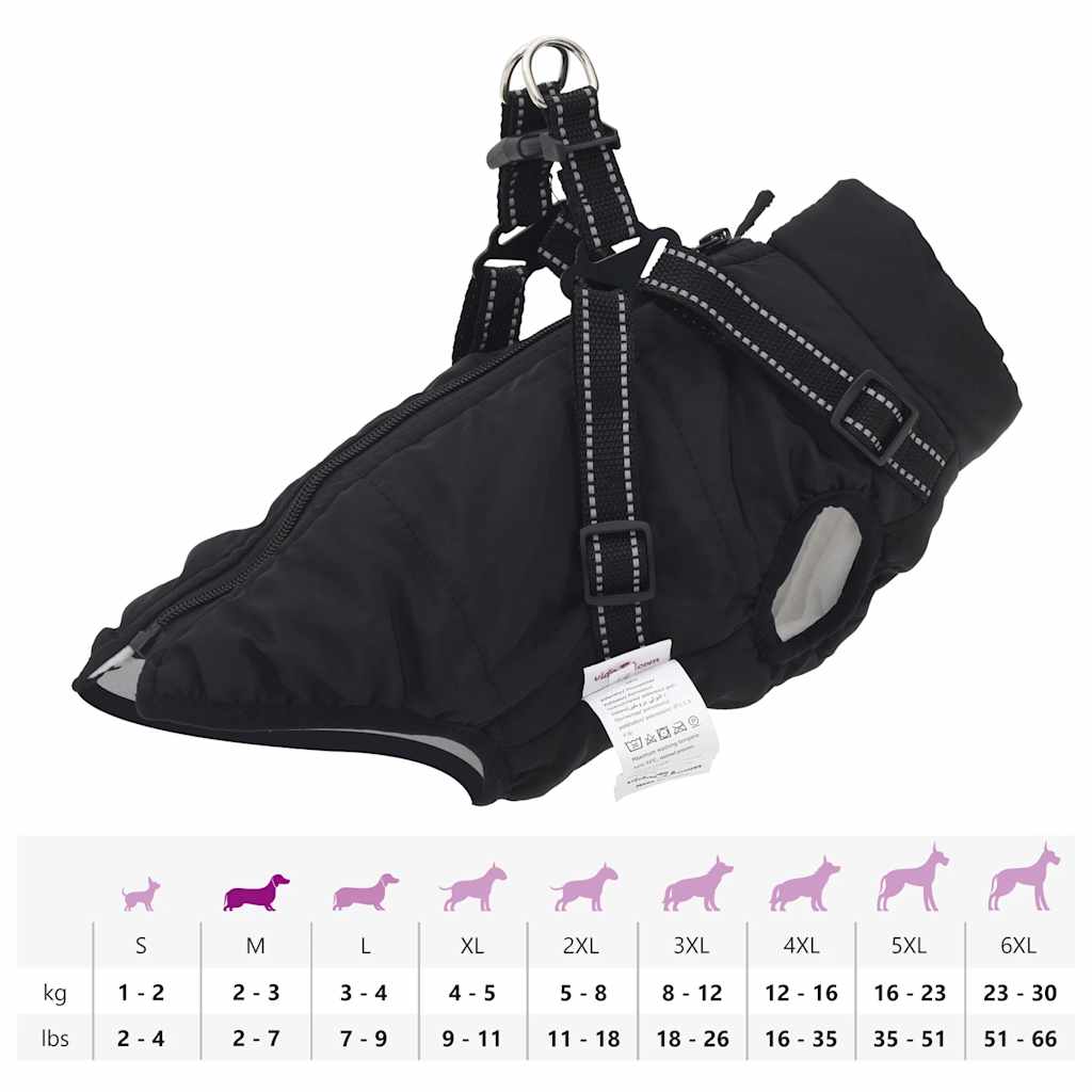 vidaXL Manteau pour chiens avec harnais imperméable réfléchissant 2XL