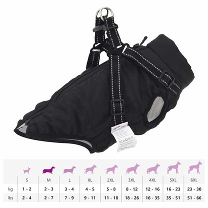 vidaXL Manteau pour chiens avec harnais imperméable réfléchissant 2XL