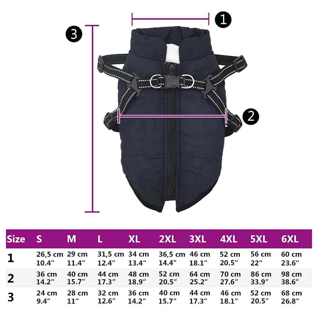vidaXL Manteau pour chiens avec harnais imperméable réfléchissant L