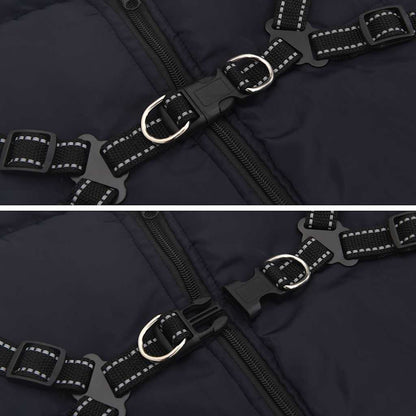 vidaXL Manteau pour chiens avec harnais imperméable réfléchissant 4XL