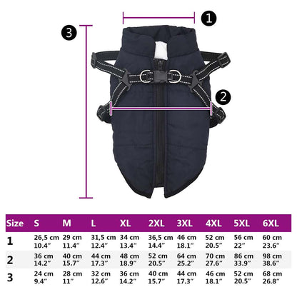vidaXL Manteau pour chiens avec harnais imperméable réfléchissant 4XL