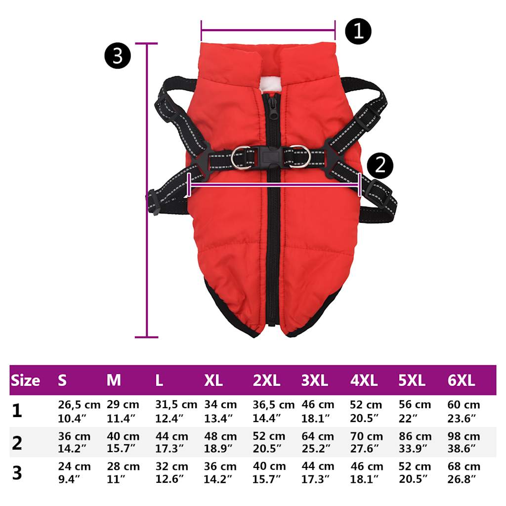 vidaXL Manteau pour chiens avec harnais imperméable réfléchissant L