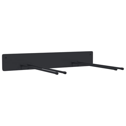 vidaXL Support mural pour outils de jardin noir acier