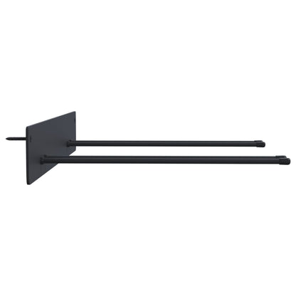 vidaXL Support mural pour outils de jardin noir acier