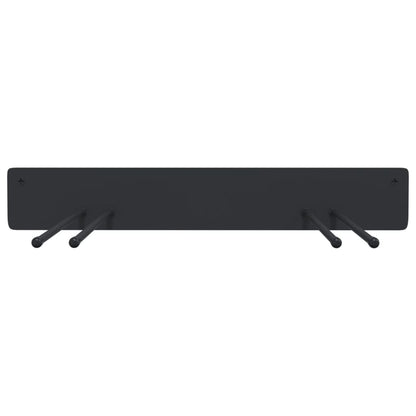 vidaXL Supports muraux pour outils de jardin 2 pcs noir acier