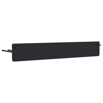vidaXL Supports muraux pour outils de jardin 2 pcs noir acier