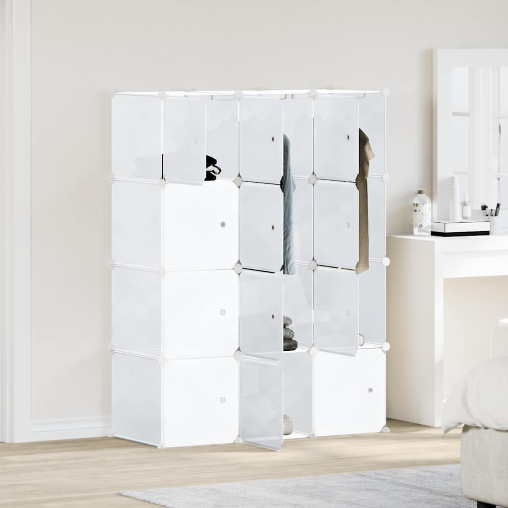 vidaXL Cubes de rangement 12 pcs avec tiges de suspension PP