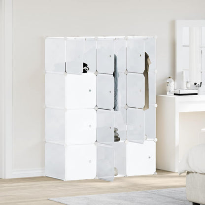 vidaXL Cubes de rangement 12 pcs avec tiges de suspension PP