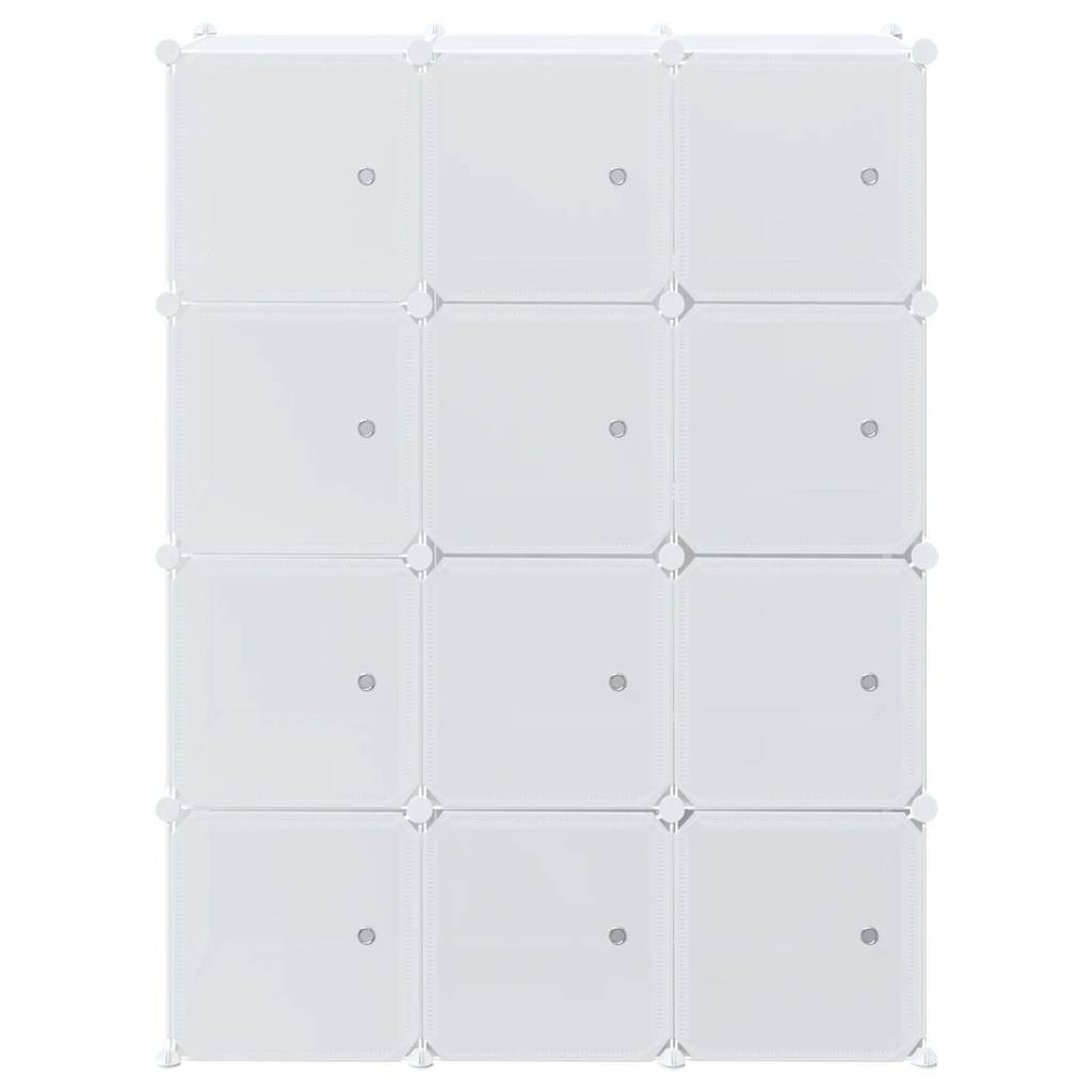 vidaXL Cubes de rangement 12 pcs avec tiges de suspension PP