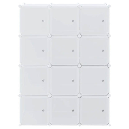 vidaXL Cubes de rangement 12 pcs avec tiges de suspension PP