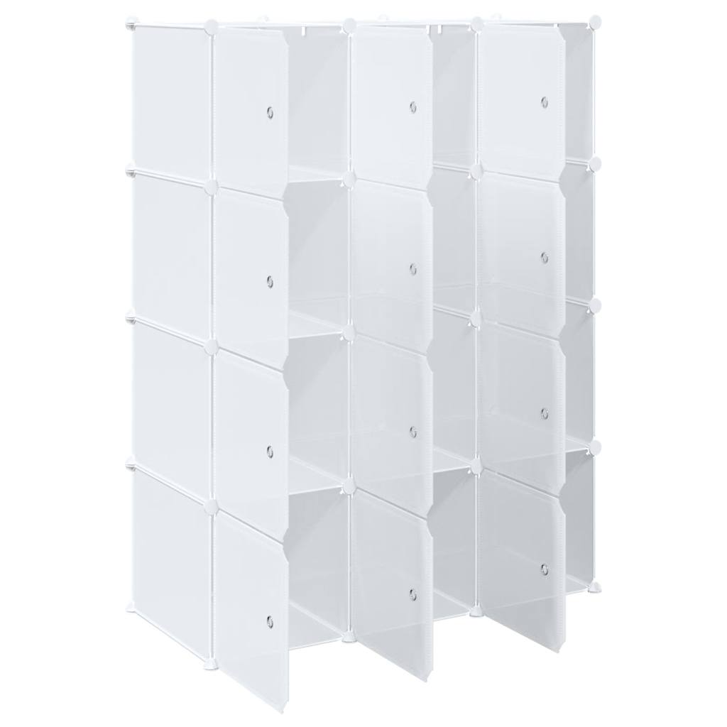 vidaXL Cubes de rangement 12 pcs avec tiges de suspension PP