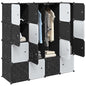vidaXL Cubes de rangement 16 pcs avec tiges de suspension PP
