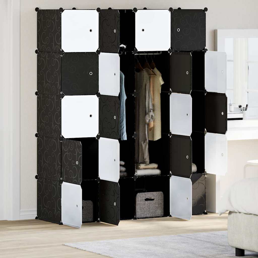 vidaXL Cubes de rangement 20 pcs avec tiges de suspension PP