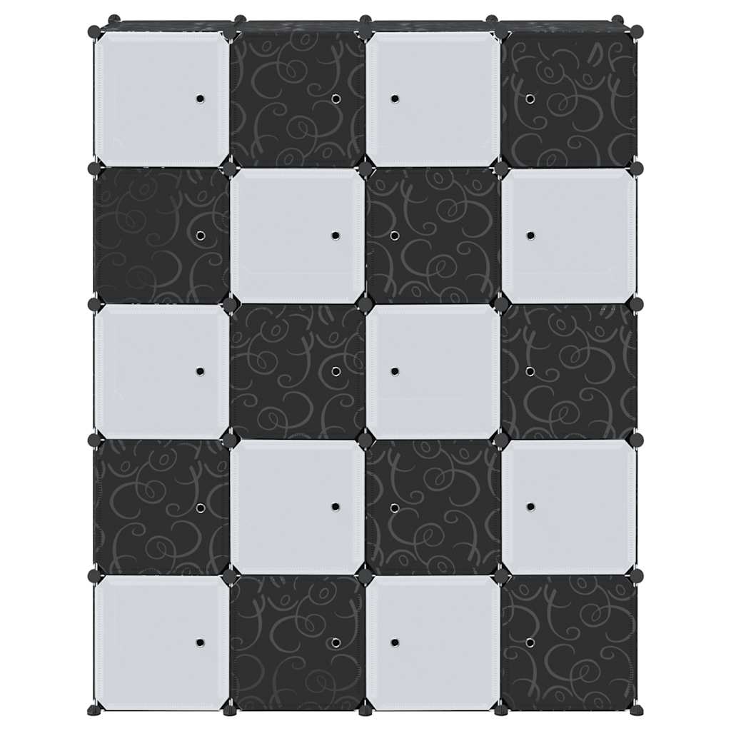 vidaXL Cubes de rangement 20 pcs avec tiges de suspension PP