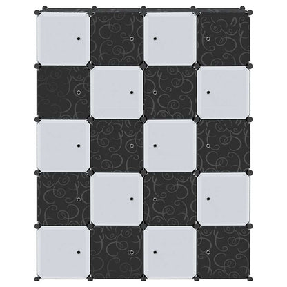 vidaXL Cubes de rangement 20 pcs avec tiges de suspension PP