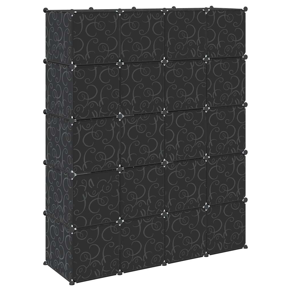 vidaXL Cubes de rangement 20 pcs avec tiges de suspension PP