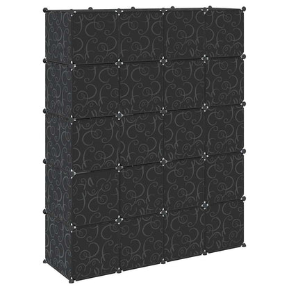 vidaXL Cubes de rangement 20 pcs avec tiges de suspension PP