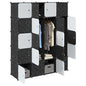 vidaXL Cubes de rangement 20 pcs avec tiges de suspension PP