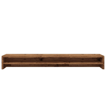 vidaXL Support de moniteur vieux bois 100x24x13 cm bois d'ingénierie