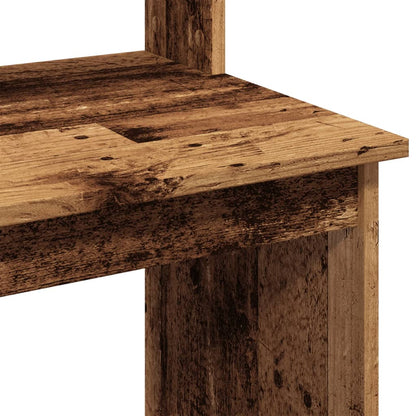 vidaXL Bureau avec étagères vieux bois 102x45x148 cm bois d'ingénierie