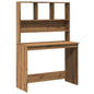 vidaXL Bureau avec étagères chêne artisanal Bois d'ingénierie
