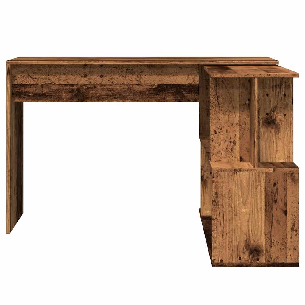 vidaXL Bureau d'angle vieux bois 200,5x50x76 cm bois d'ingénierie