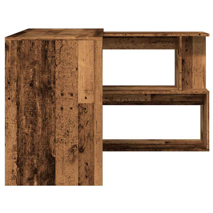vidaXL Bureau d'angle vieux bois 200,5x50x76 cm bois d'ingénierie