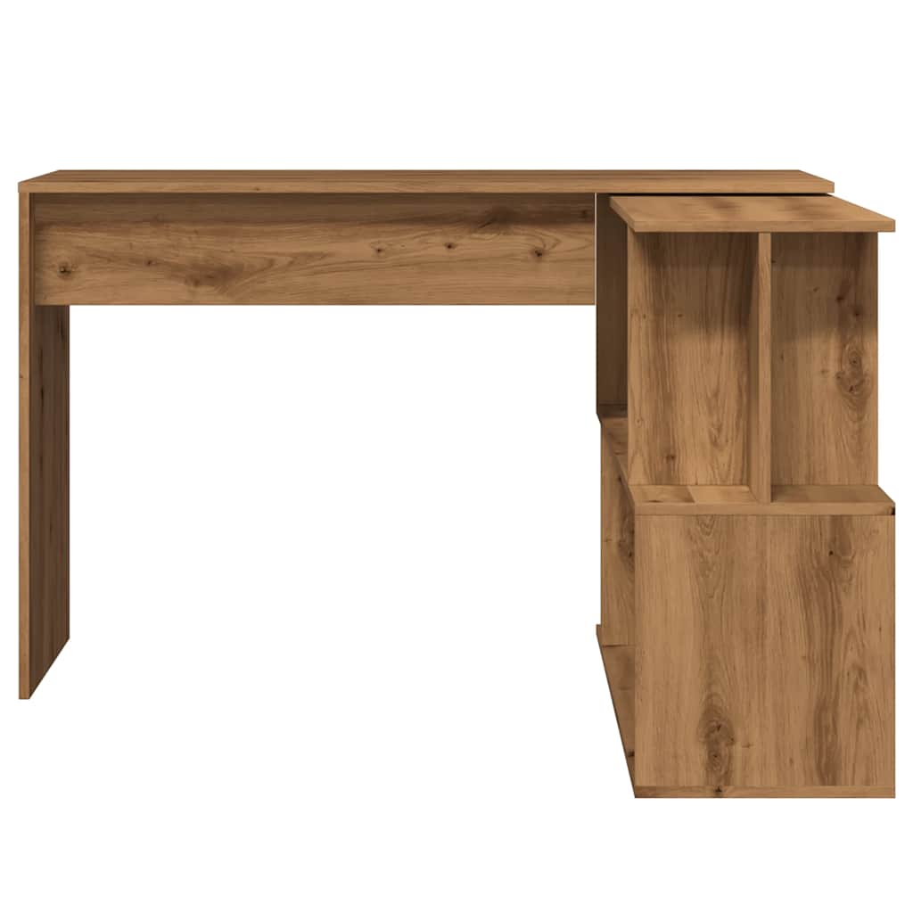 vidaXL Bureau d'angle chêne artisanal 200,5x50x76 cm bois d'ingénierie
