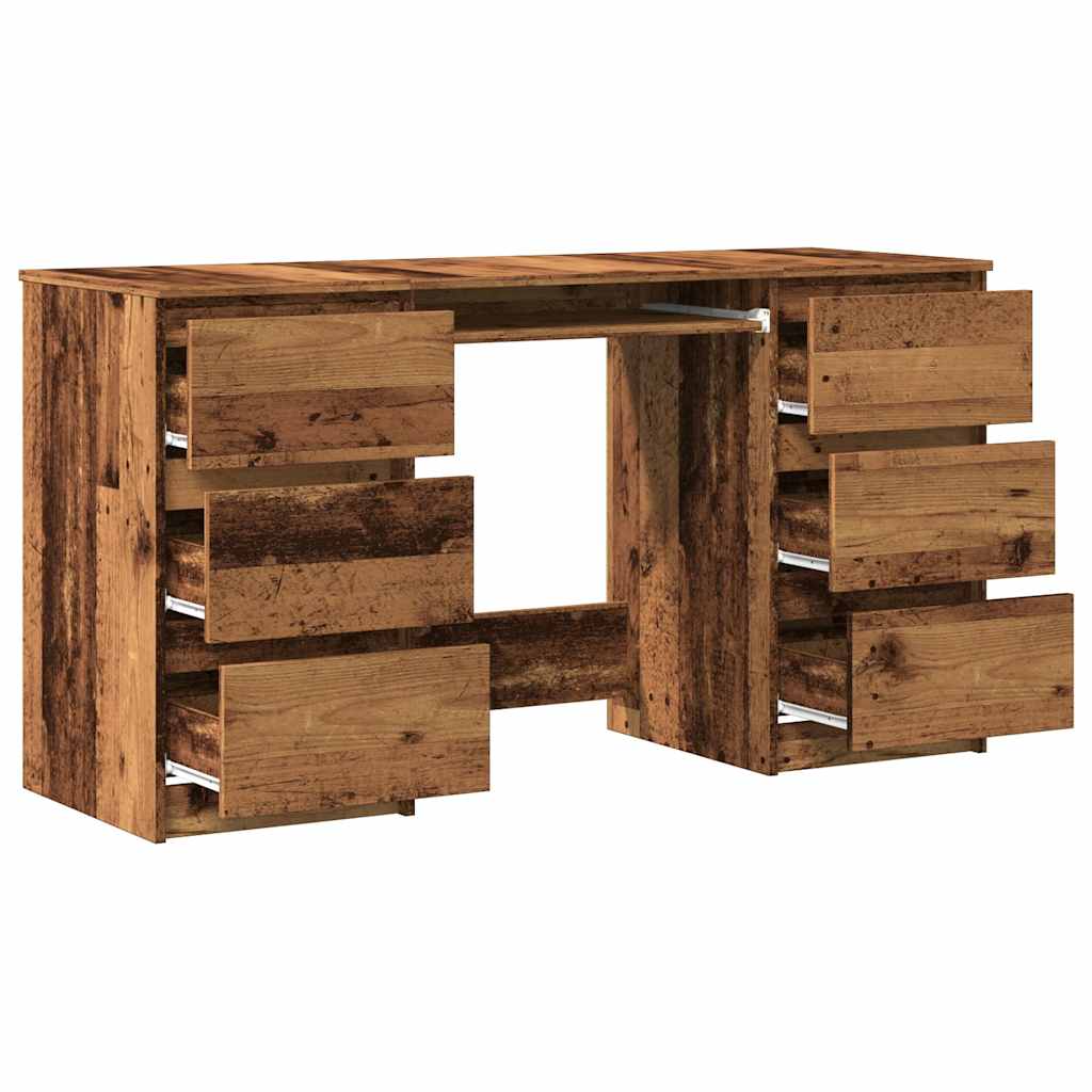 vidaXL Bureau vieux bois 140x50x77 cm bois d'ingénierie