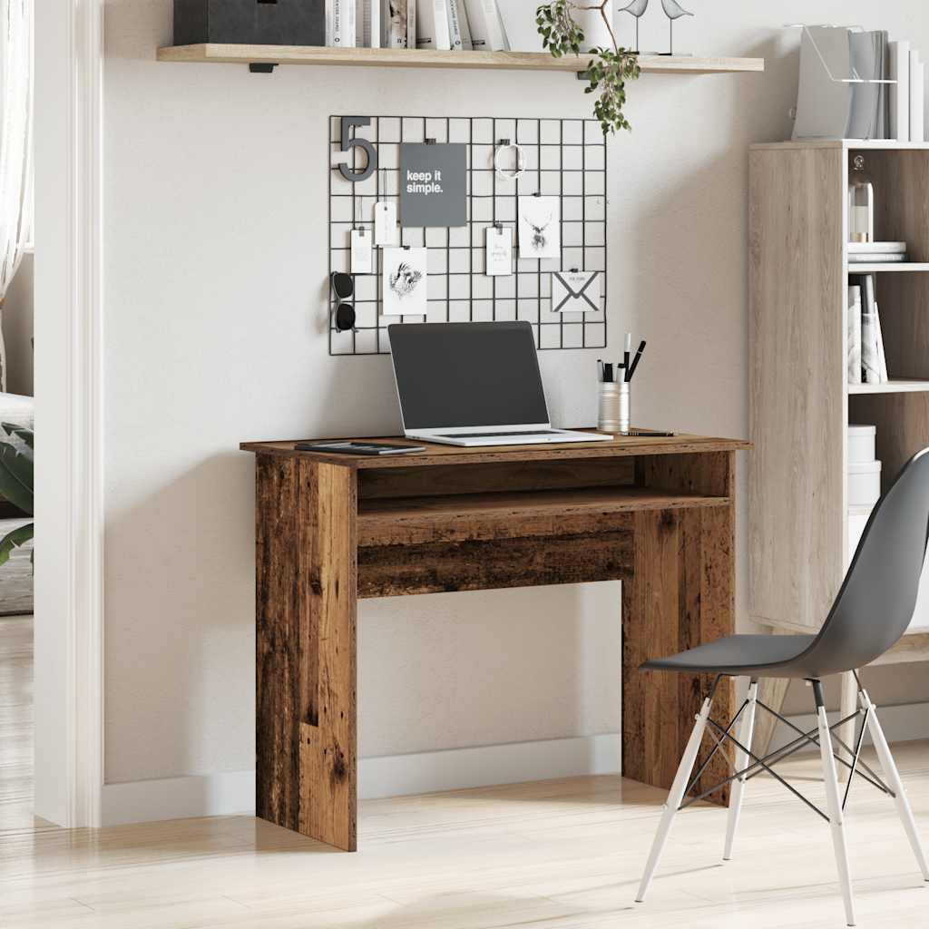 vidaXL Bureau vieux bois 90x50x74 cm bois d'ingénierie