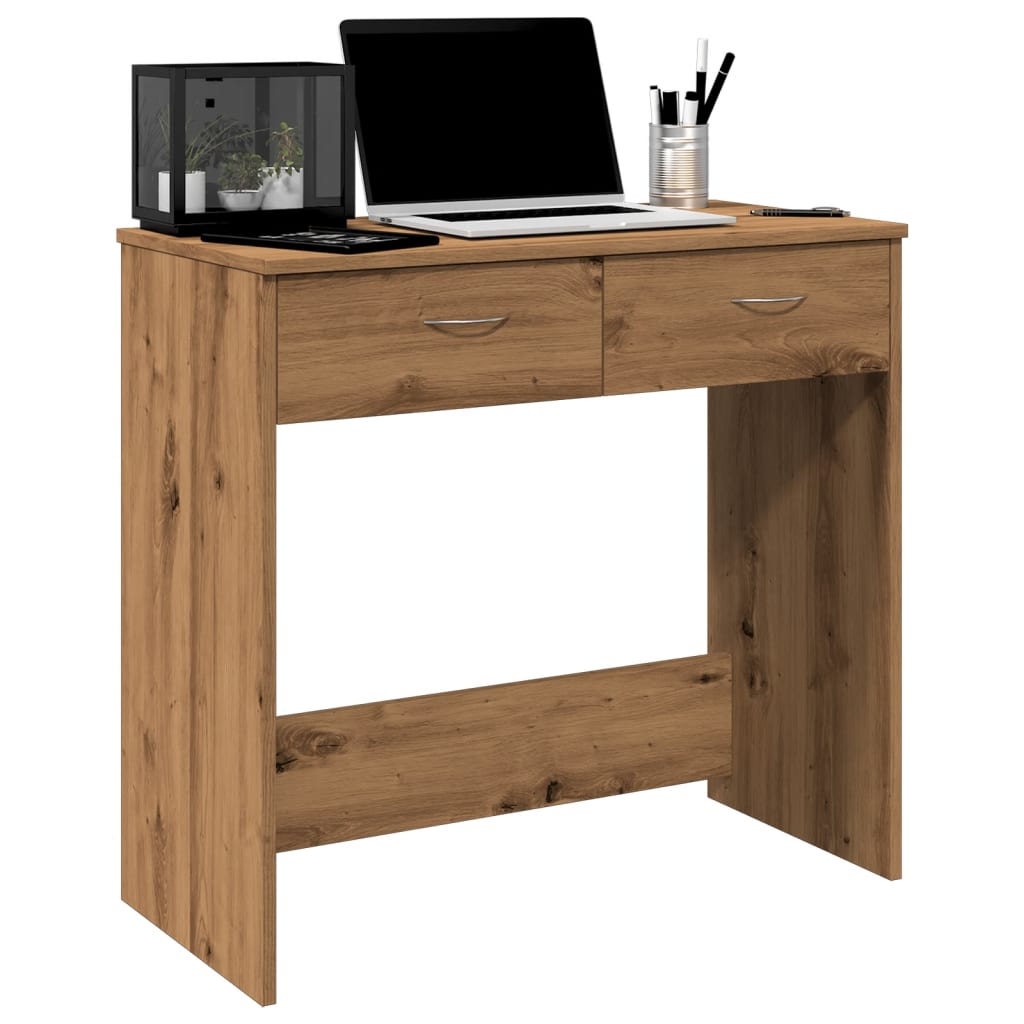 vidaXL Bureau chêne artisanal 80x40x75 cm bois d'ingénierie