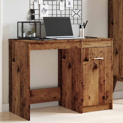 vidaXL Bureau vieux bois 100x50x76 cm bois d'ingénierie