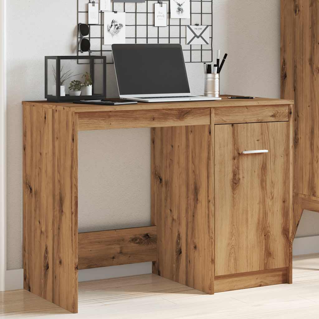 vidaXL Bureau chêne artisanal 100x50x76 cm bois d'ingénierie