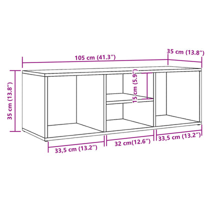 vidaXL Banc de rangement à chaussures vieux bois 105x35x35 cm