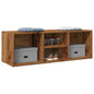 vidaXL Banc de rangement à chaussures vieux bois 105x35x35 cm