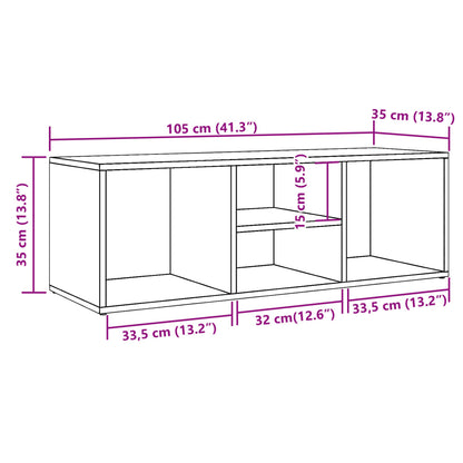 vidaXL Banc de rangement à chaussures chêne artisanal 105x35x35 cm