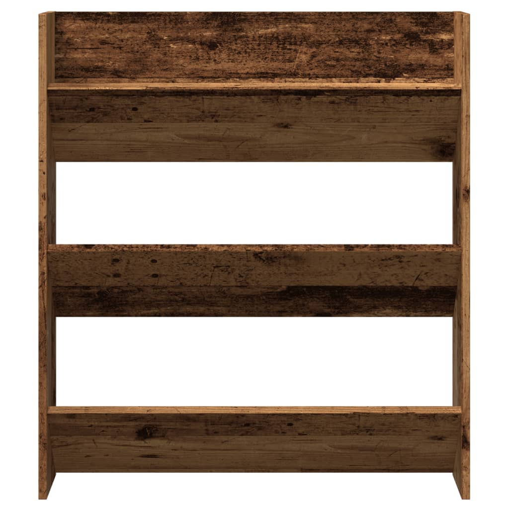 vidaXL Armoire à chaussures murale vieux bois 80x18x90 cm