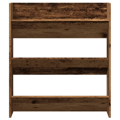 vidaXL Armoire à chaussures murale vieux bois 80x18x90 cm