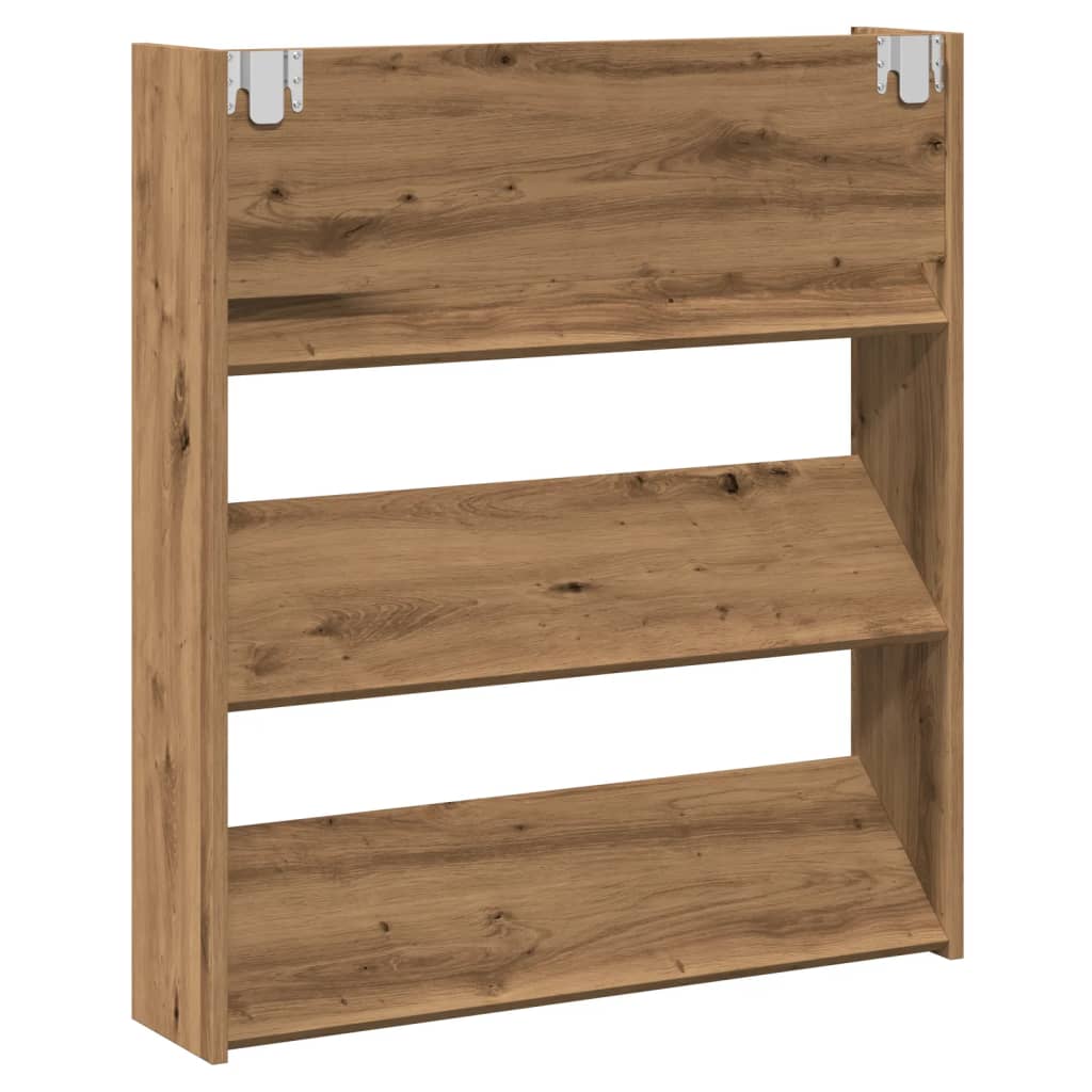 vidaXL Armoire à chaussures murale chêne artisanal bois d'ingénierie