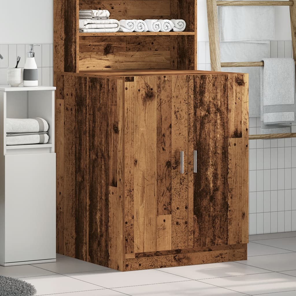 vidaXL Meuble pour machine à laver vieux bois 70,5x71,5x91,5 cm