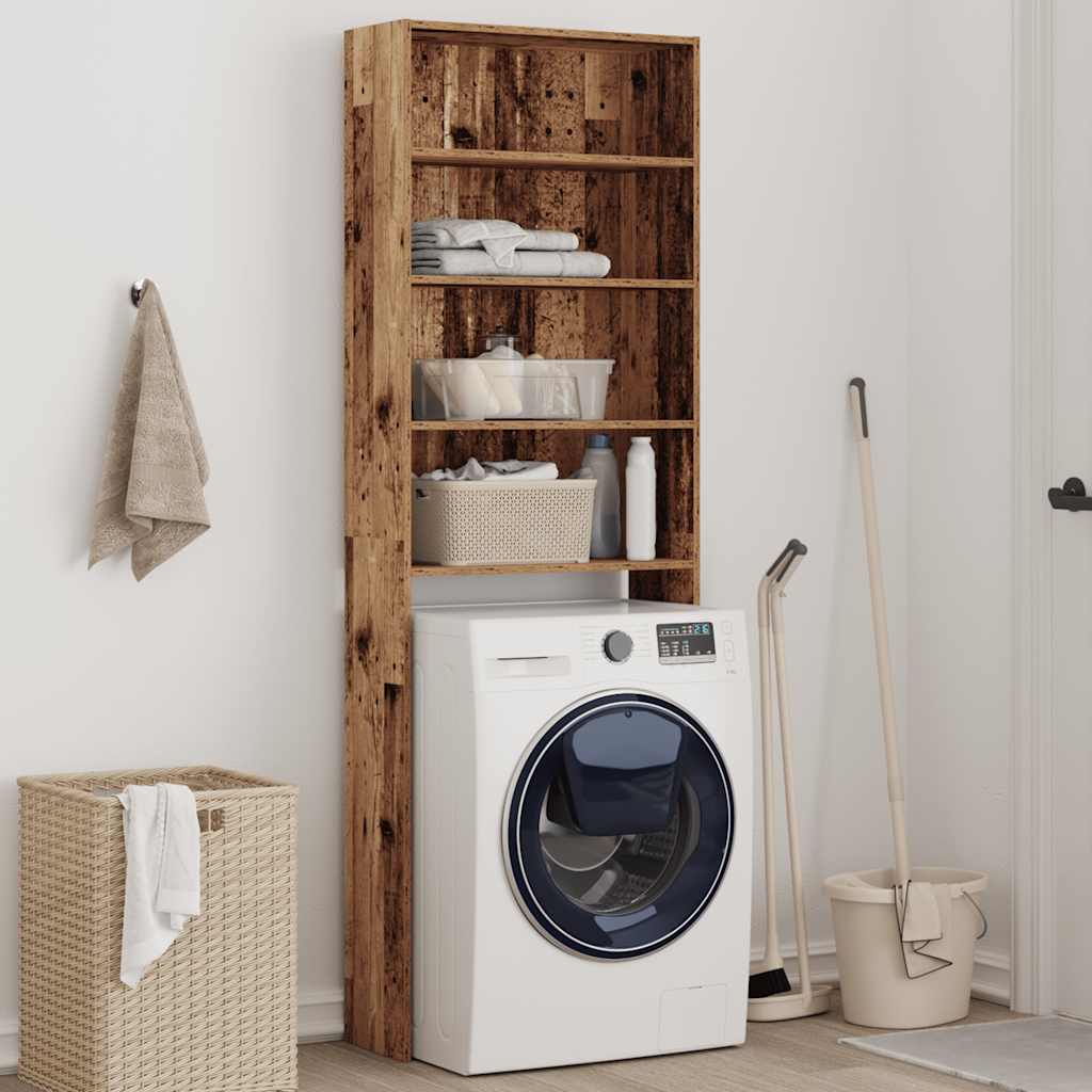 vidaXL Meuble pour machine à laver vieux bois 64x24x190 cm