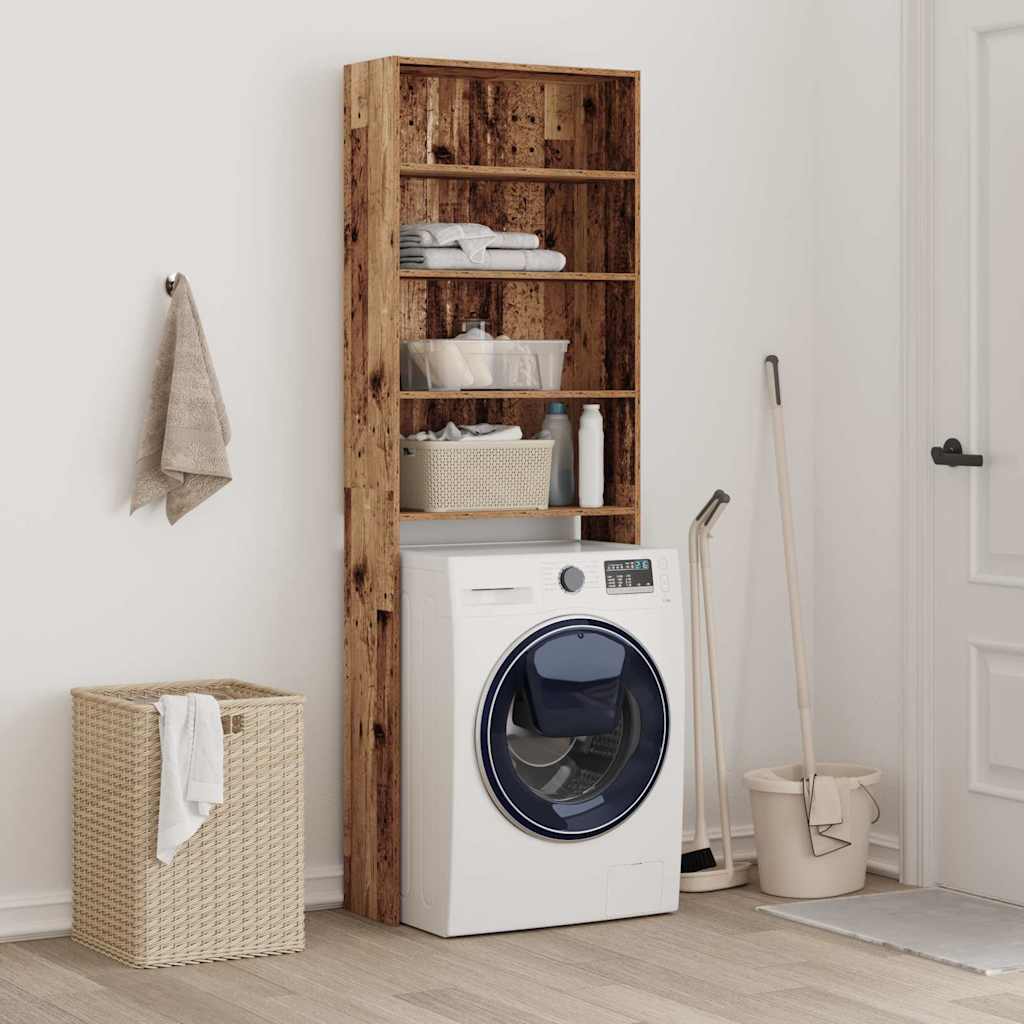 vidaXL Meuble pour machine à laver vieux bois 64x24x190 cm