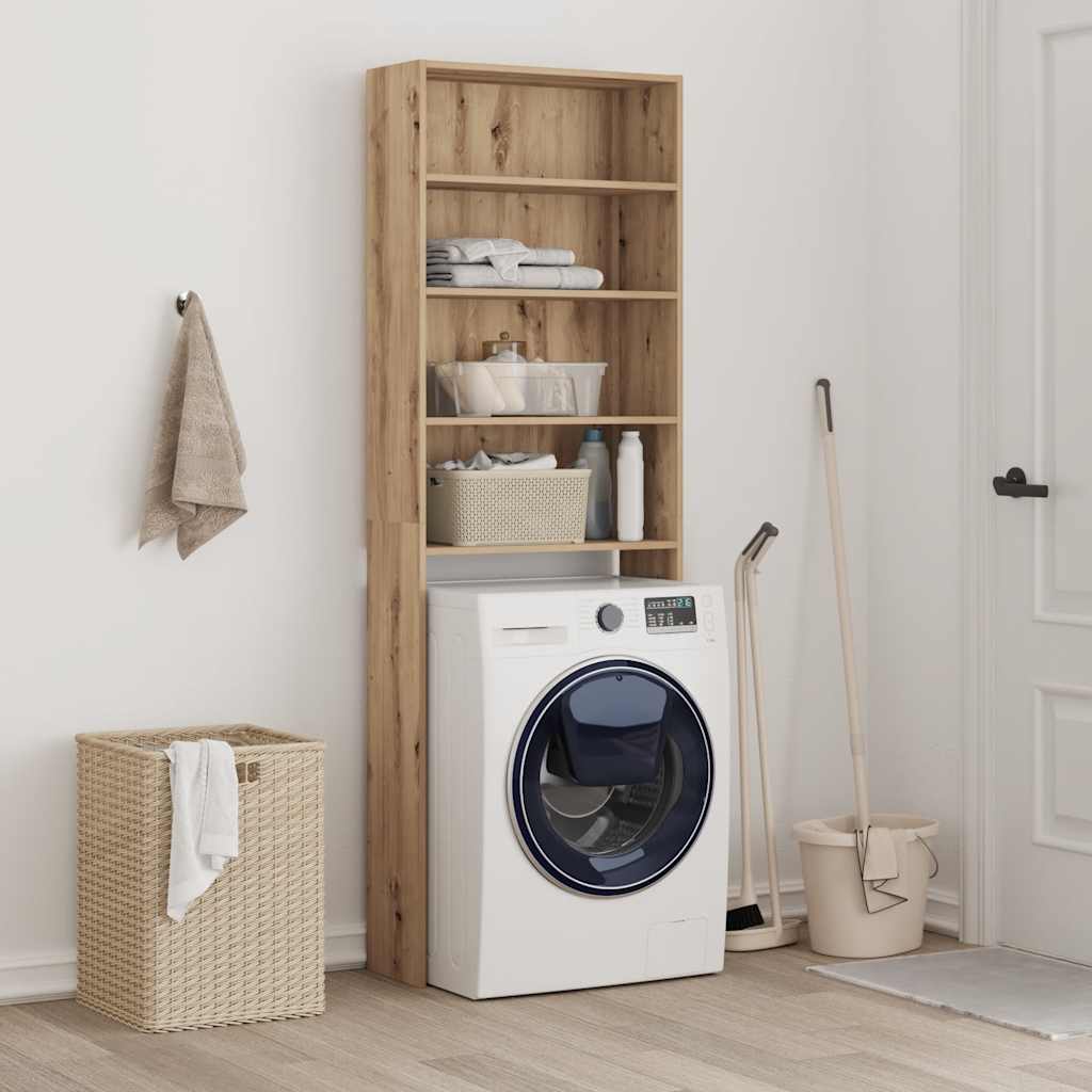 vidaXL Meuble pour machine à laver chêne artisanal 64x24x190 cm