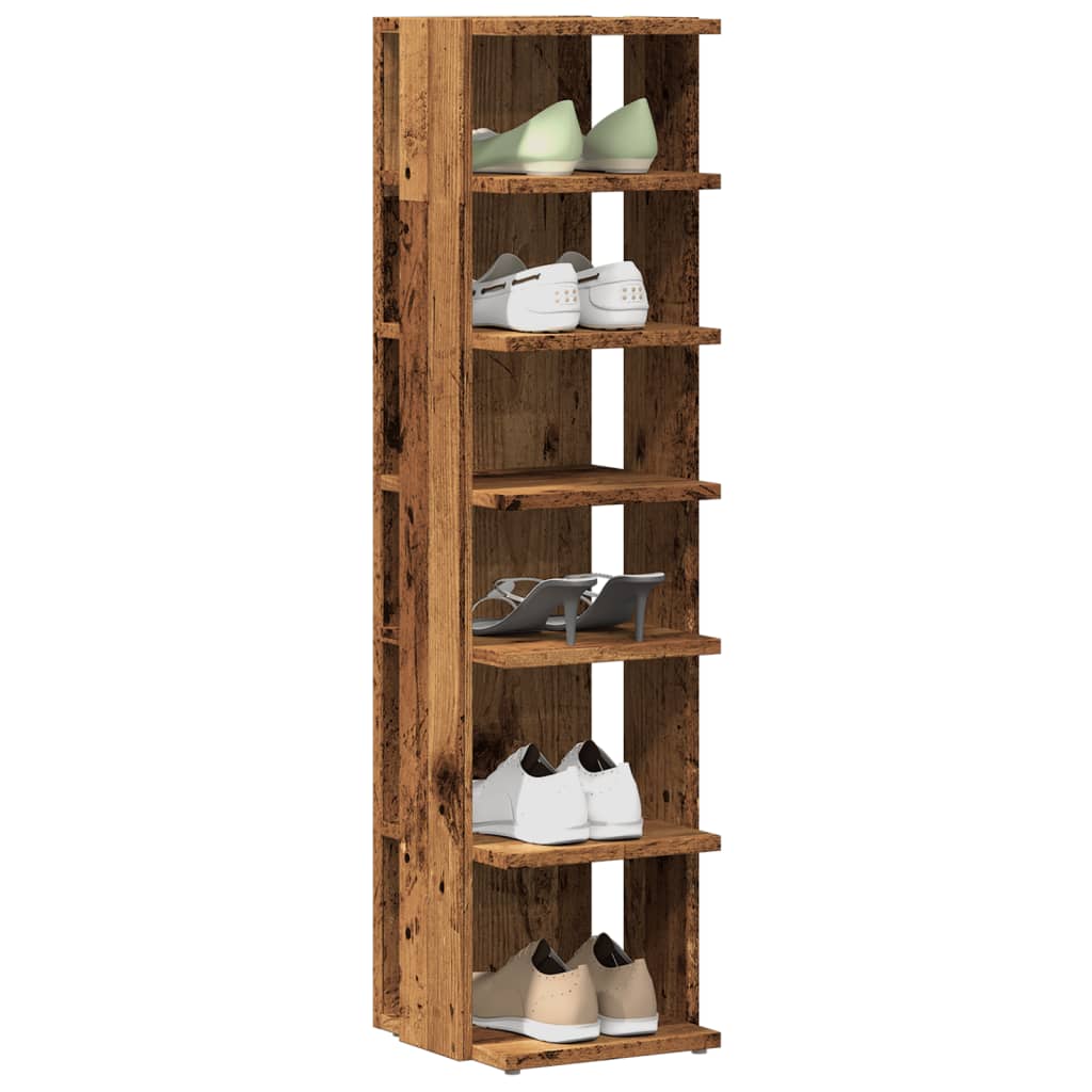 vidaXL Armoires à chaussures 2 pcs vieux bois bois d'ingénierie